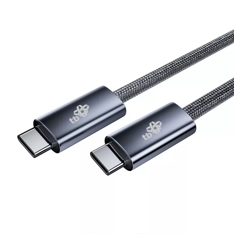 TB Braided καλώδιο USB 3.2 Gen 1 USB-C σε USB-C, 1 m, 100 W, μαύρο