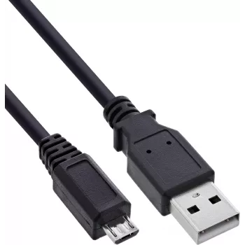 InLine καλώδιο USB 2.0 Micro-USB σε USB-A, 5 m, μαύρο