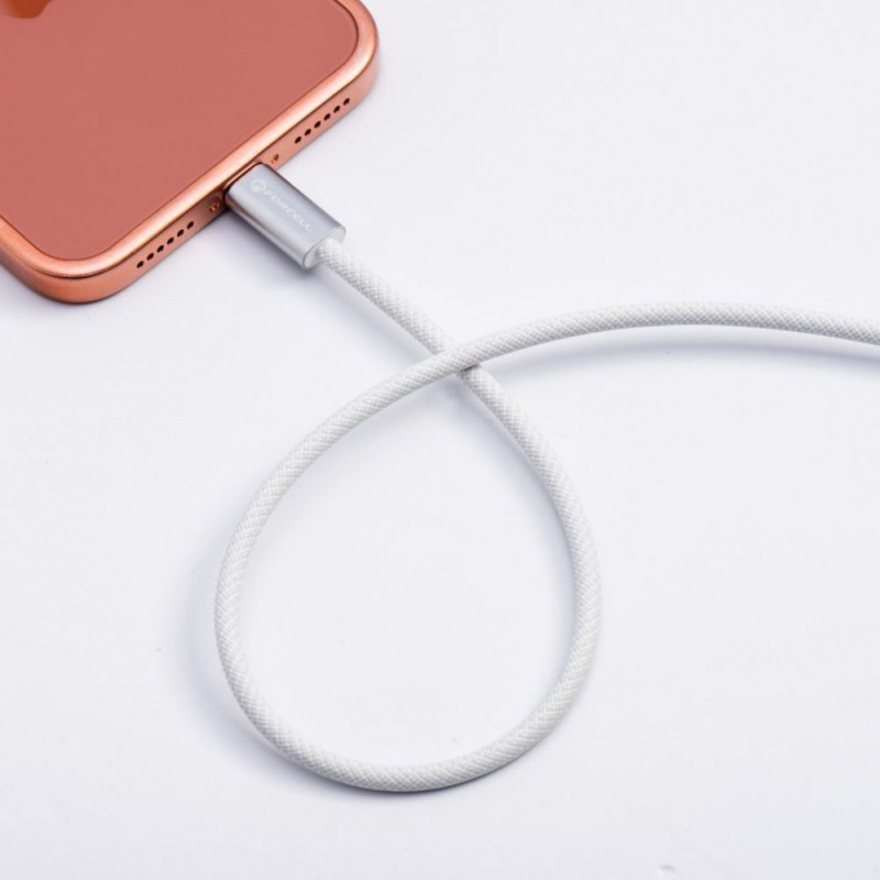 Forcell καλώδιο USB USB-C σε USB-C, 2 m, 240 W, λευκό