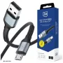 3mk Hyper Cable N-Series Καλώδιο USB-A σε Micro-USB, 1 m, 12 W, μαύρο