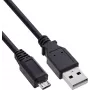 InLine Καλώδιο Micro-USB 2.0, βύσμα USB-A αρσενικό σε βύσμα Micro-B αρσενικό, 3 m, Μαύρο (31730U)