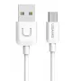 USAMS US-SJ098 U-Turn καλώδιο Micro-USB σε USB δεδομένων και ταχείας φόρτισης, 2 A, 1 m, λευκό