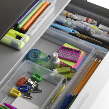 KIS Box Sistemo Organizer 5 37,5 x 7,5 x 5 cm διαφανές/ανοιχτό γκρι