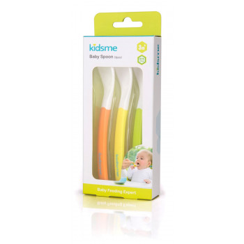 Kidsme σετ κουταλιών (3 τεμ.), πορτοκαλί, κίτρινο, πράσινο, από 3 μηνών