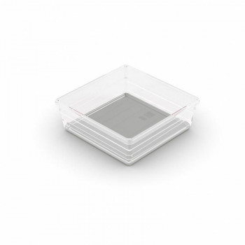 KIS Box Sistemo Organizer 6 15 x 15 x 5 cm διαφανές/ανοιχτό γκρι