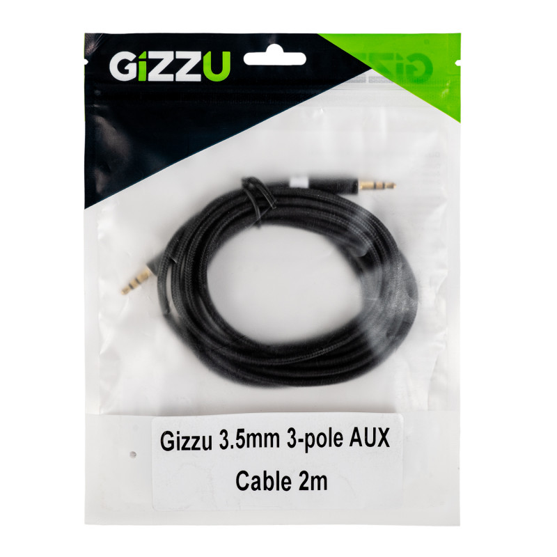 Gizzu Καλώδιο AUX 3,5mm 2m – Μαύρο