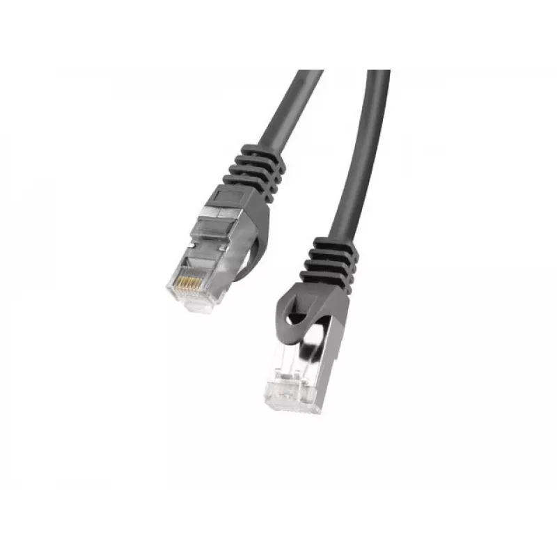 Lanberg Cat6 F/UTP Καλώδιο Patch RJ45, 0,5 m, μαύρο