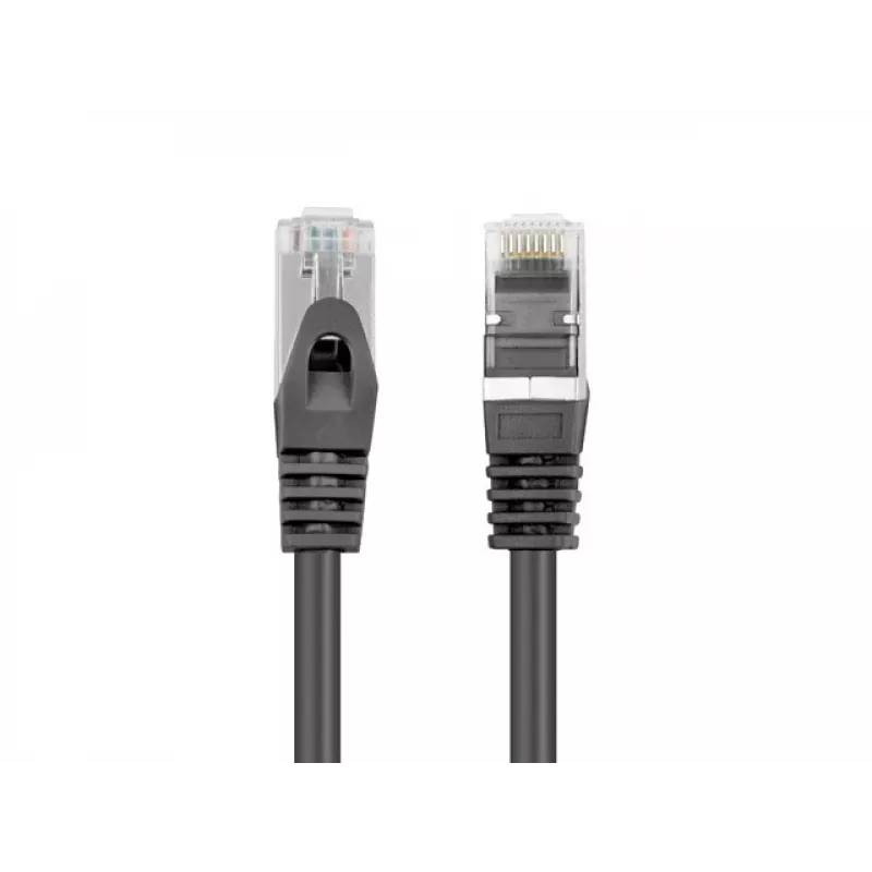 Lanberg Cat6 F/UTP Καλώδιο Patch RJ45, 0,5 m, μαύρο