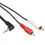 Maclean MCTV-824 Καλώδιο ήχου 3,5 mm Mini-Jack σε 2x Cinch, 1 m, μαύρο