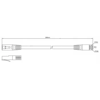 Lanberg Cat6 F/UTP καλώδιο patch RJ45, 2 m, λευκό