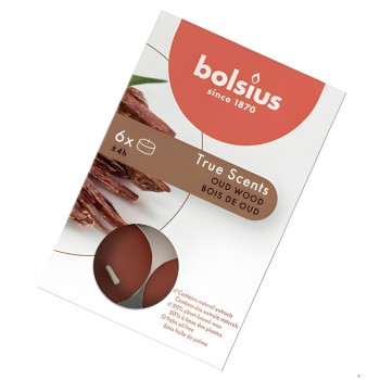 Bolsius True Scents αρωματικά ρεσώ, ξύλο oud, 6 τεμ.