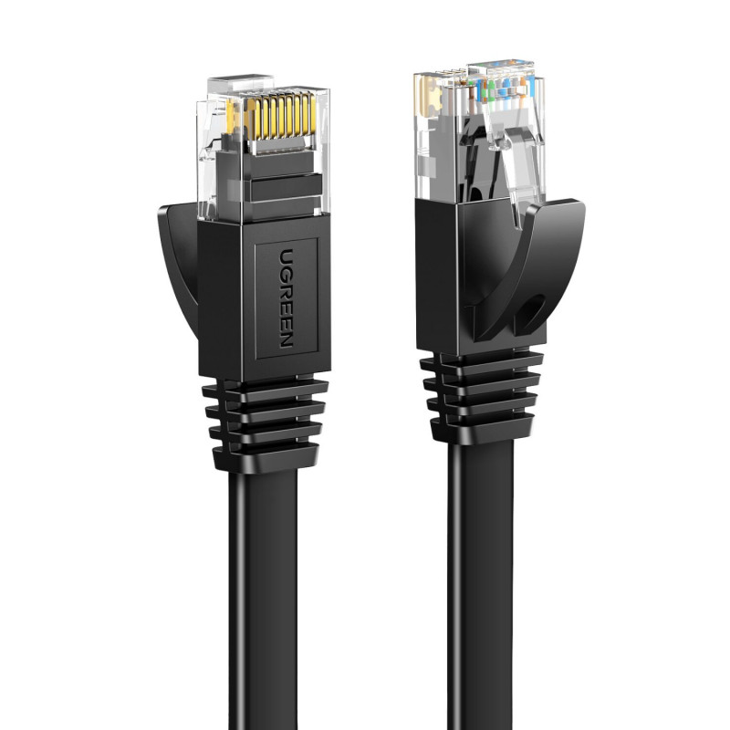 Ugreen Flaches Cat6 U/UTP Patchkabel RJ45, 0,5 m, μαύρο
