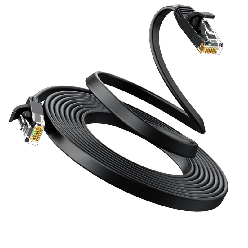 Ugreen Flaches Cat6 U/UTP Patchkabel RJ45, 0,5 m, μαύρο