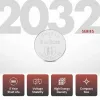Uniross μπαταρία λιθίου CR2032 κουμπί, 1 τεμ.
