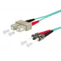 Metz Connect OpDAT καλώδιο patch οπτικών ινών SC-Duplex σε 2x ST, OM3, 1 m, aqua