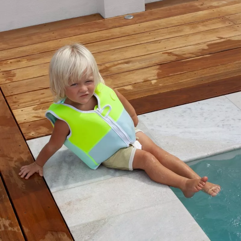 Sunnylife Σωσίβιο (2-3 ετών) – Salty the Shark Aqua Neon Yellow