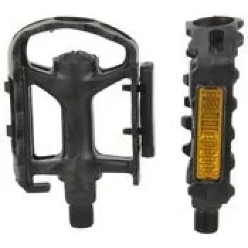 FISCHER Πεντάλ ποδηλάτου, για mountain bikes, μαύρο πλαστικό, με πλαϊνούς ανακλαστήρες - 1 τεμ.