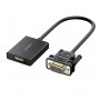 UGREEN CM513 Μετατροπέας VGA σε HDMI, βύσμα αρσενικό σε υποδοχή θηλυκή, 1080p Full HD, Μαύρο