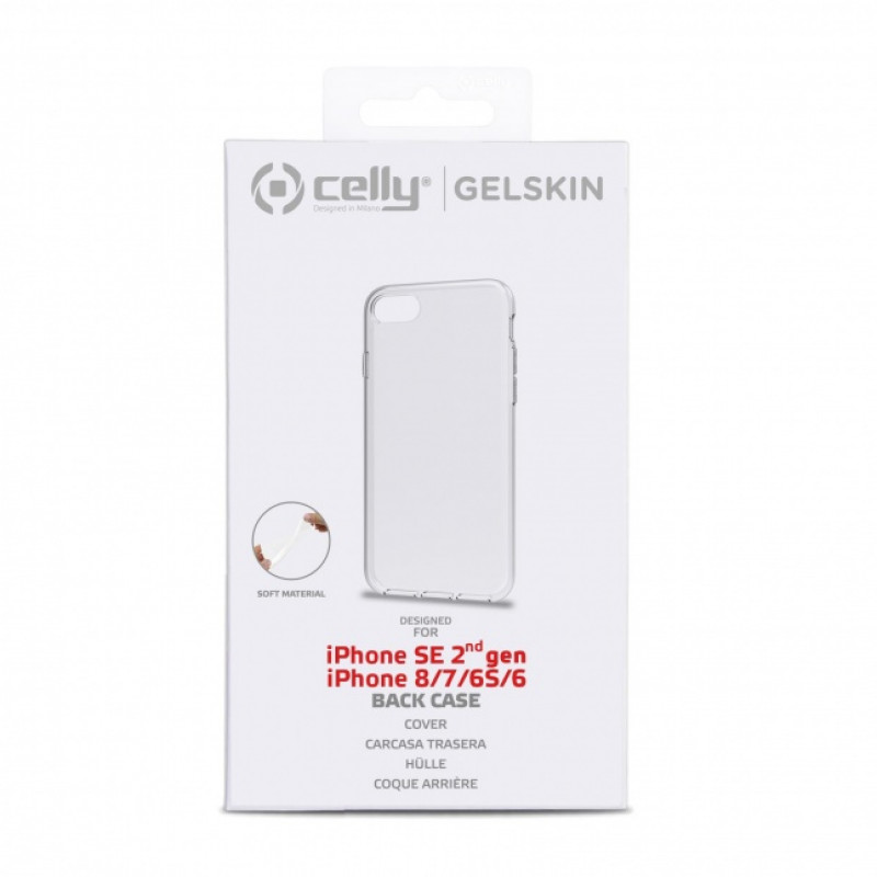 CELLY Gelskin Θήκη πλάτης iPhone SE 2022 / iPhone SE 2020/8/7/6s/6, διάφανη