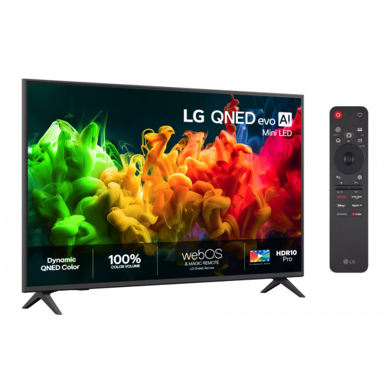 LG 65QNED80B6B 65 ιντσών QNED MiniLED 4K UHD 60Hz Smart TV (2026)