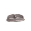 Stefanplast Διπλό μπολ φαγητού Chic 0,25+0,25L 27x17,5x7,2cm ανοιχτό γκρι