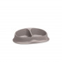 Stefanplast Διπλό μπολ φαγητού Chic 0,25+0,25L 27x17,5x7,2cm ανοιχτό γκρι