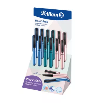 Pelikan Pina Colada στυλό rollerball, συσκευασία 12 τεμ., μεταλλικό σώμα και καπάκι, μαύρο (605502)