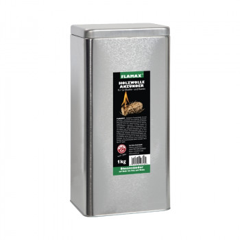 Flamax οικολογικό προσάναμμα από ξυλόμαλλο 1kg σε μεταλλικό κουτί