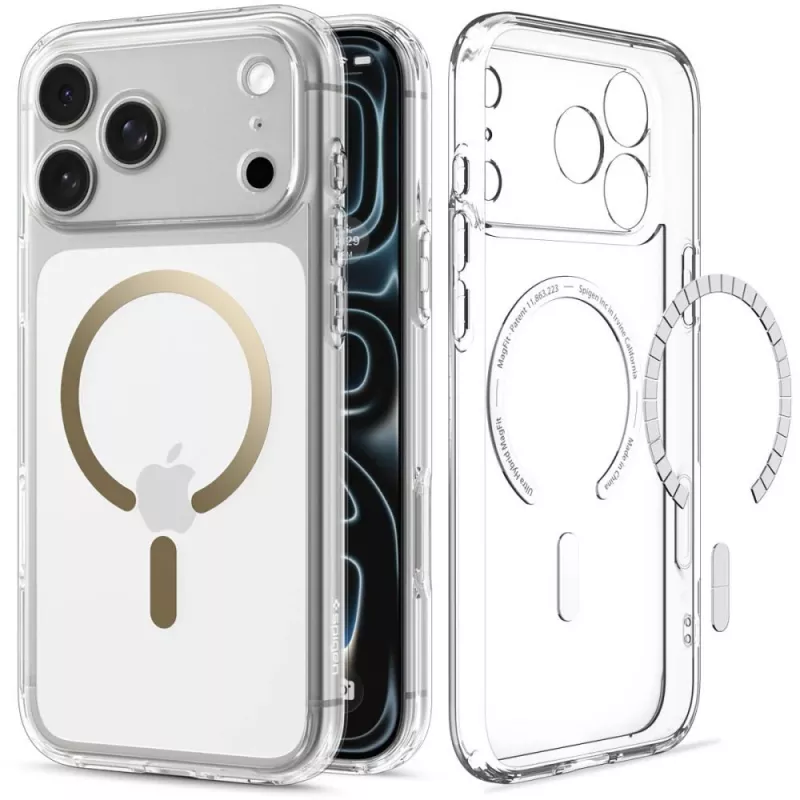Spigen Ultra Hybrid MagSafe Θήκη για iPhone 17 Pro / 18 Pro, διάφανη/χρυσή (ACS12157)