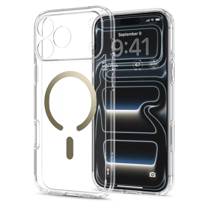 Spigen Ultra Hybrid MagSafe Θήκη για iPhone 17 Pro / 18 Pro, διάφανη/χρυσή (ACS12157)