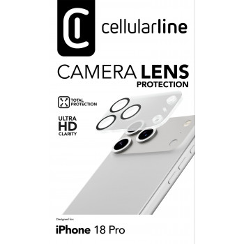 Cellularline προστασία φακού κάμερας για iPhone 18 Pro, διαφανές