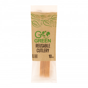 Gogreen Go Green επαναχρησιμοποιούμενα μαχαιροπίρουνα, 10 τεμ.