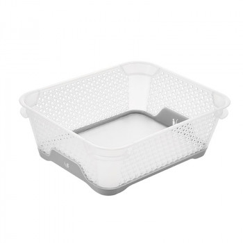 Keeeper Jonas Mini καλάθι A6 με αντιολισθητική βάση, 20x16x7 cm, διαφανές/γκρι