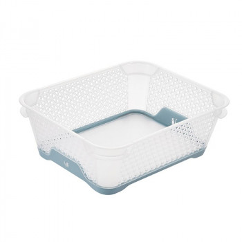 Keeeper Jonas Mini καλάθι A6 με αντιολισθητική βάση, 20x16x7 cm, διαφανές/μπλε