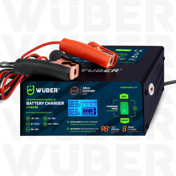 Wuber W14018 φορτιστής μπαταρίας αυτοκινήτου με μικροεπεξεργαστή, 10 A, 6-150 Ah, 2-24 V