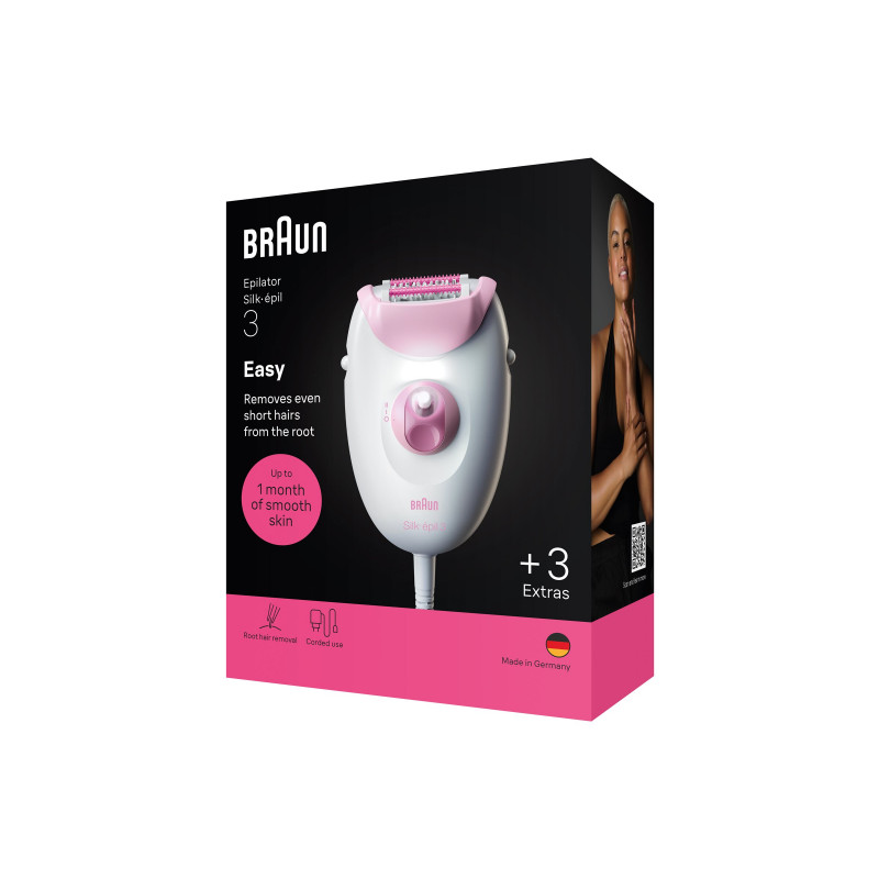 Braun Silk 3 SE3-033 αποτριχωτική συσκευή με αξεσουάρ