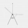 Brabantia HangOn Απλώστρα με ράβδο κρεμάστρας, 25 m, Metallic Grey