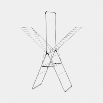 Brabantia HangOn Απλώστρα με ράβδο κρεμάστρας, 25 m, Metallic Grey