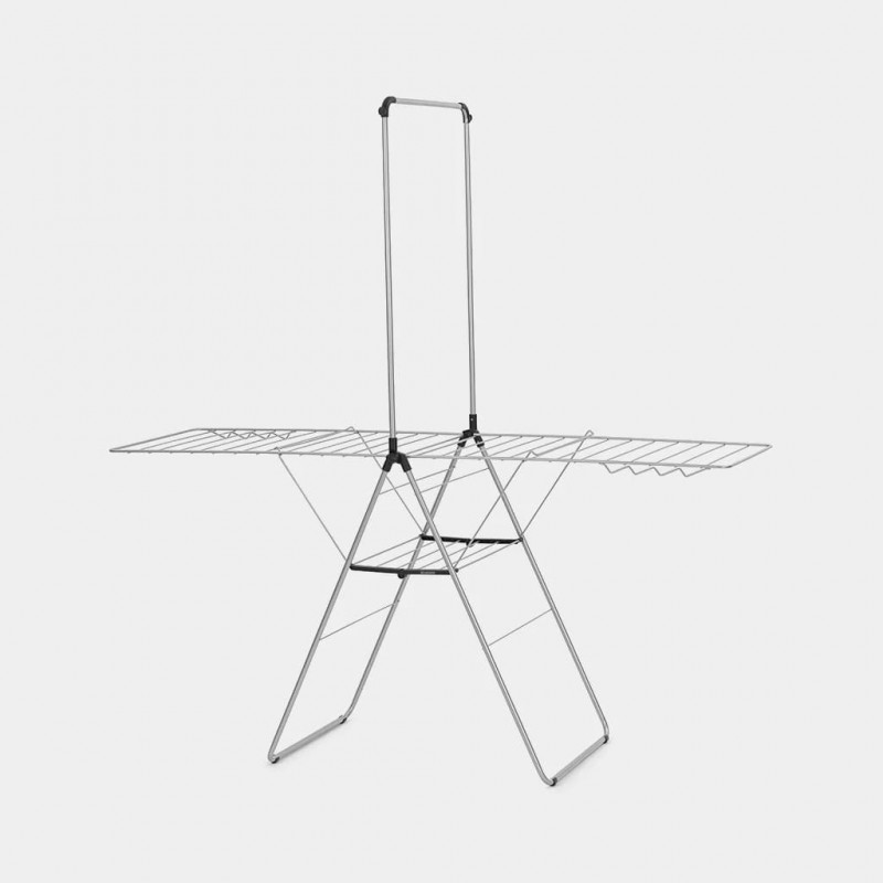 Brabantia HangOn Απλώστρα με ράβδο κρεμάστρας, 25 m, Metallic Grey