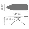 Brabantia σιδερώστρα B, 124 x 38 cm, Denim Black