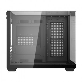 Darkflash TH285M Κουτί υπολογιστή Micro-ATX με σκληρυμένο γυαλί, μαύρο