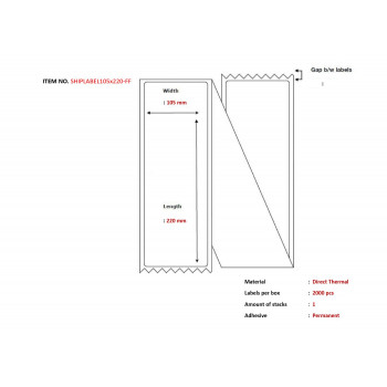 Ετικέτες αποστολής 105 x 220 mm (SHIPLABEL105X220-FF)