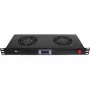 Getfort πάνελ ανεμιστήρων rack 1U με 2 ανεμιστήρες και θερμοστάτη (GF-FAN2TR)