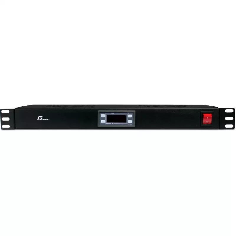 Getfort πάνελ ανεμιστήρων rack 1U με 2 ανεμιστήρες και θερμοστάτη (GF-FAN2TR)