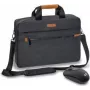 PEDEA Elegance Pro 15,6 ίντσες τσάντα laptop με ποντίκι, γκρι (SET010-66066435)