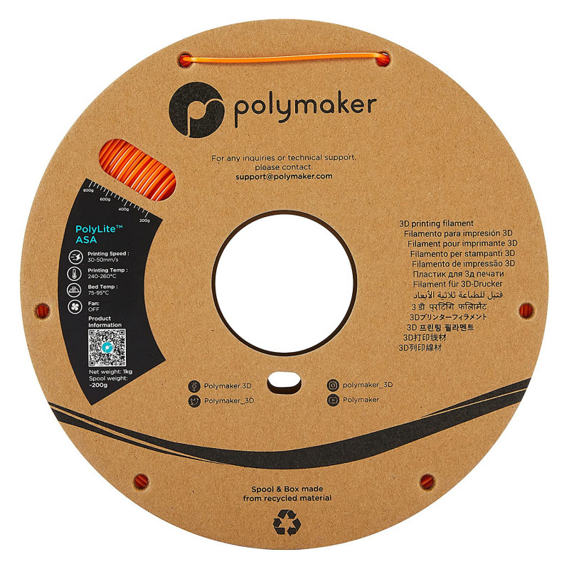Polmask ASA 1,75mm Πορτοκαλί 1kg Νήμα 3D εκτυπωτή