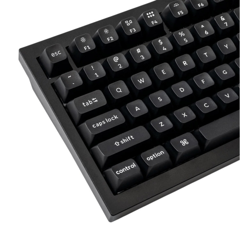 Keychron Double Shot KSA PBT Πλήρες σετ πλήκτρων - White on Black (PBT-03)
