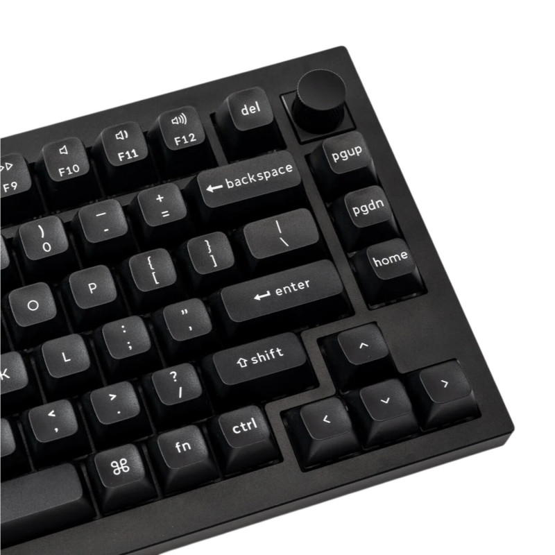 Keychron Double Shot KSA PBT Πλήρες σετ πλήκτρων - White on Black (PBT-03)