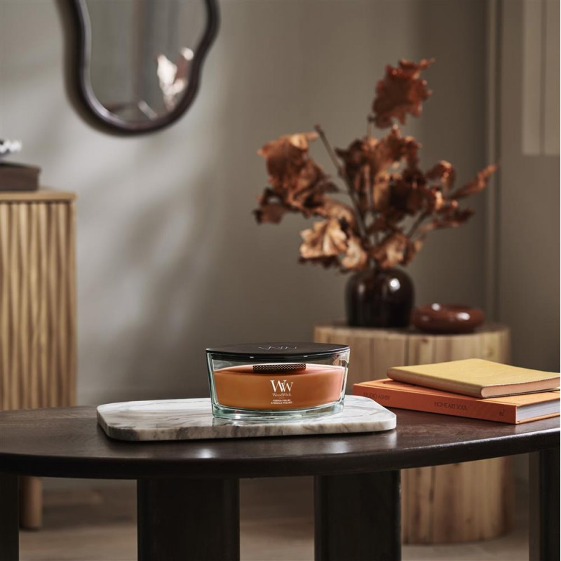 WoodWick Pumpkin Praline Ellipse αρωματικό κερί 453,6g