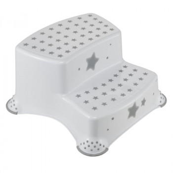 keeeper kids Σκαλοπάτι igor stars, δύο βαθμίδων, λευκό με σχέδιο, αντοχή: 120 kg, με αντιολισθητικά πόδια